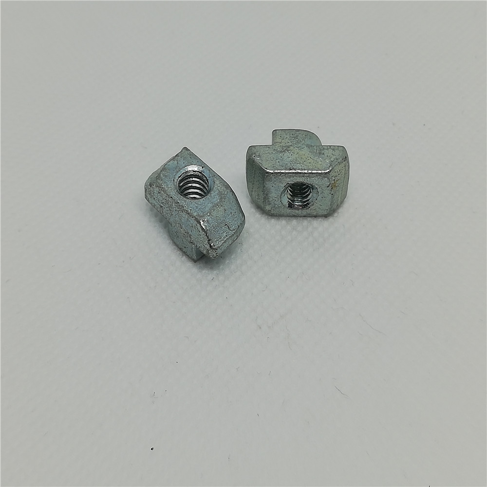 Nut 2D09.BA.01 High quality Steel slot 10 threaded sliding T slot nut for aluminum profile hammer nut M4 M6 M8