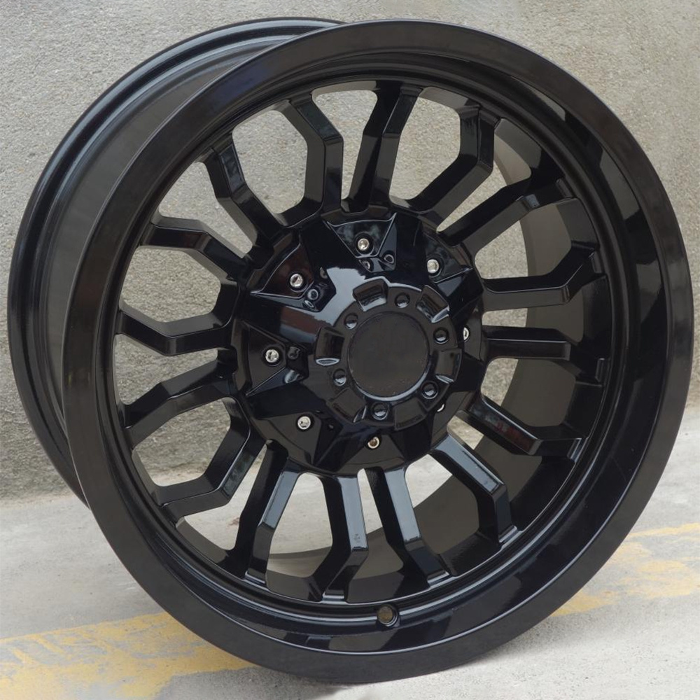 Wholesale 15inch deep concave 6 spoke 15x10j 5x114.3 6x139.7 black/silver Five Spoke wheel rims