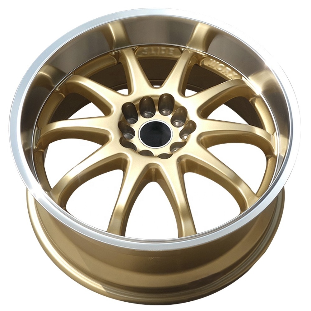 High quality gold color 18 inch 5X100/113.1 pcd Concave Design deep dish alloy wheels for sale