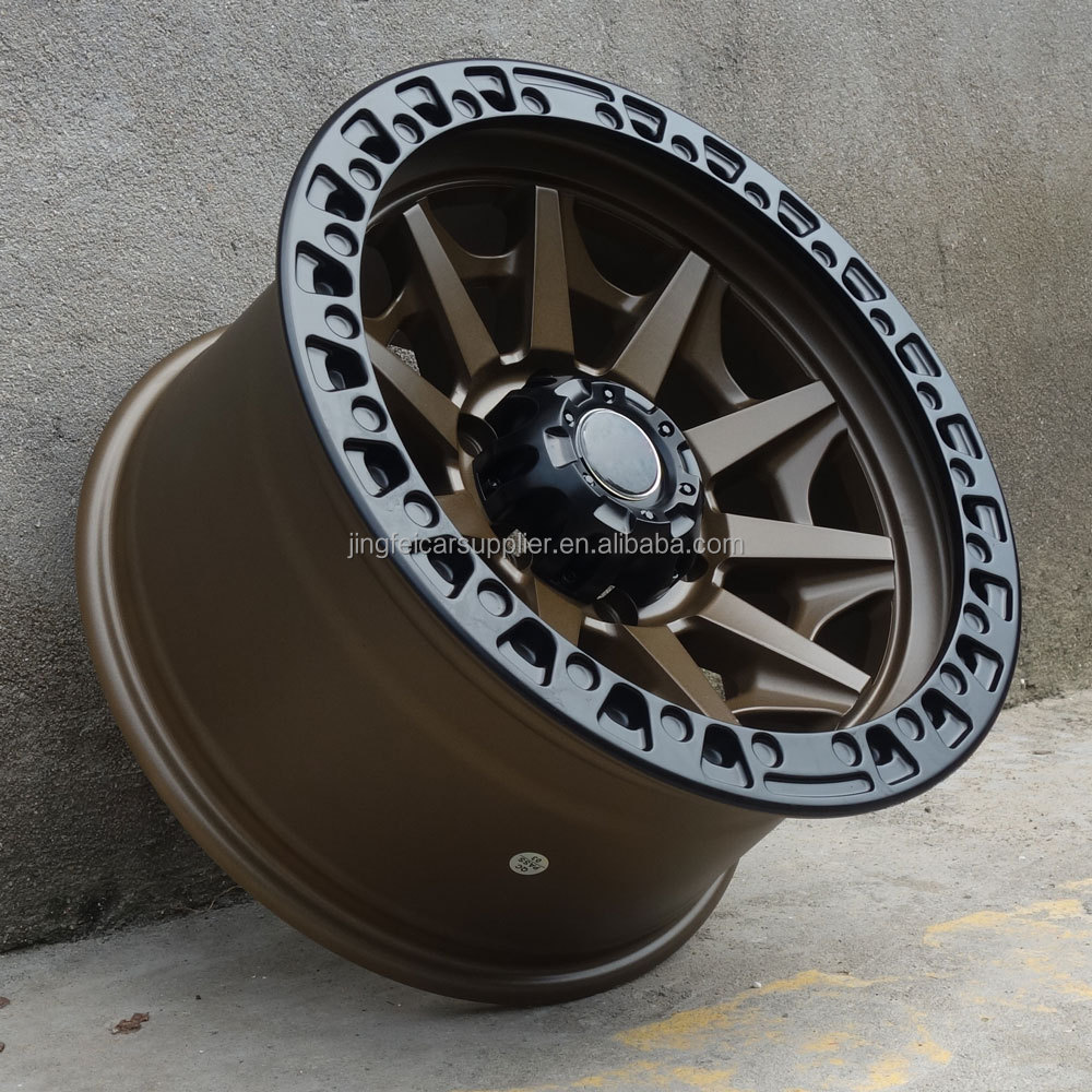 17inch 6x139.7 negative offset Beadlock wheel rims 5/6 hole off-road wheels pcd 165.1 5x127 mags