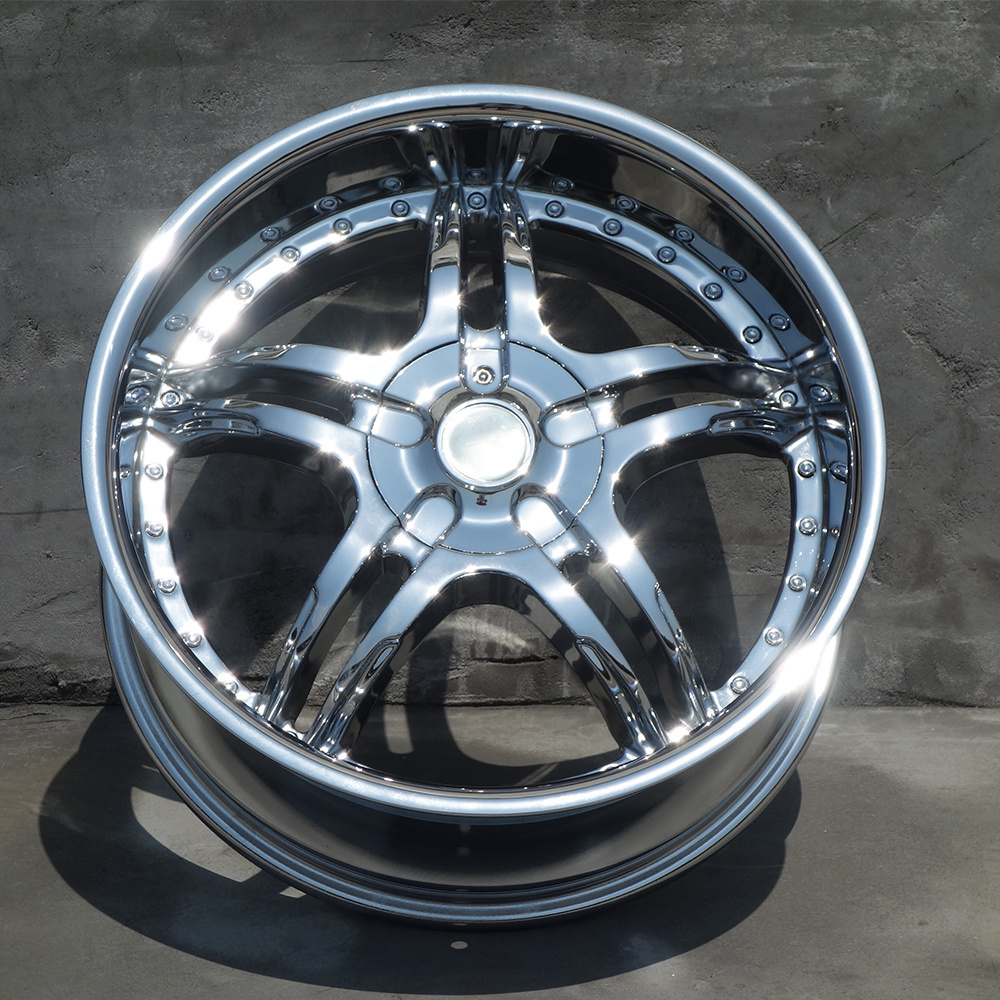 off road 20inch alloy wheel 5x127 6x139 7 Deep Dish Five Spoke chrome wheel rims 5x114.3