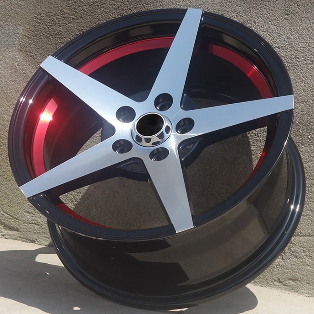 Factory Alloy Wheels 15 Inch 5x100/114.3 ET 35 VIA/JWL Car Rims Red lip passenger 5 hole car wheel rim