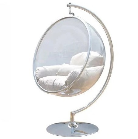 Nordic Hanging Chair Sofa Acrylic Bubble Chair Swing Balcony Leisure Round Swivel Clear Acrylic Living Room Dining Room Modern