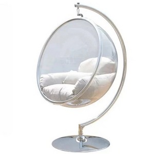 Nordic Hanging Chair Sofa Acrylic Bubble Chair Swing Balcony Leisure Round Swivel Clear Acrylic Living Room Dining Room Modern