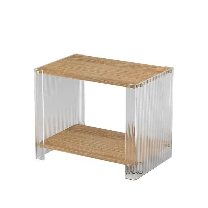 Customization mobile light luxury Acrylic Rack small end Table Cabinet Storage Cabinet Acrylic Frame Plexiglass small end table