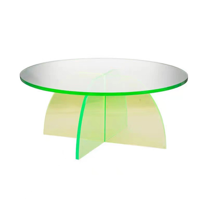 Customization Acrylic Living Room Furniture Acrylic Round Resin Glass Table Modern Luxury Coffee Tea Tv Table Home Furniture