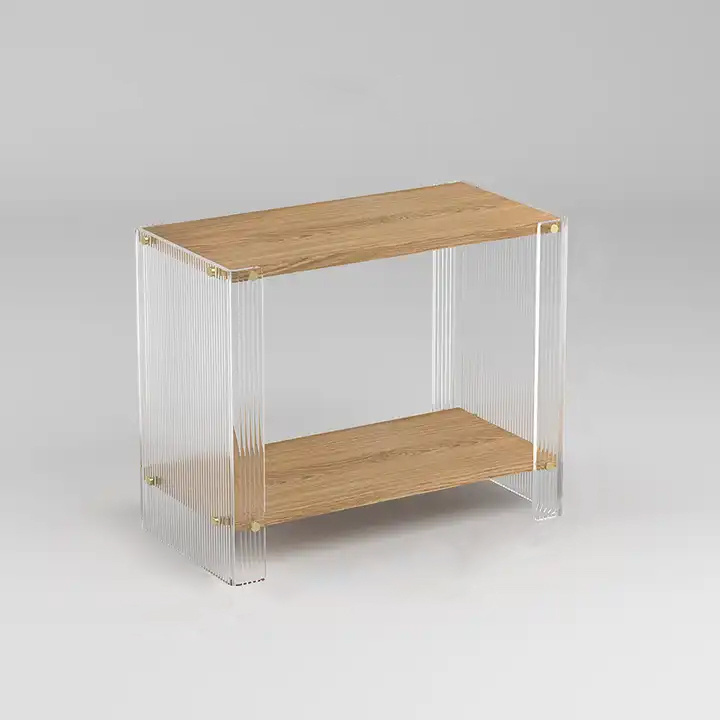 Customization mobile light luxury Acrylic Rack small end Table Cabinet Storage Cabinet Acrylic Frame Plexiglass small end table