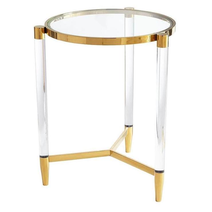 Fancy Square Stainless Steel Gold Coffee Table Acrylic Clear Metal Table manufacturer