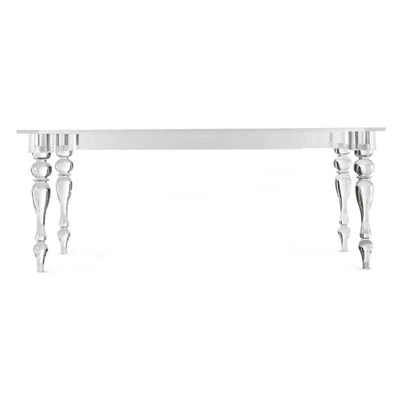 Antique Acrylic Furniture Rectangle Crystal Clear Office Conference Acrylic Desks Glasstop Table Hotel Wedding Dining Tables