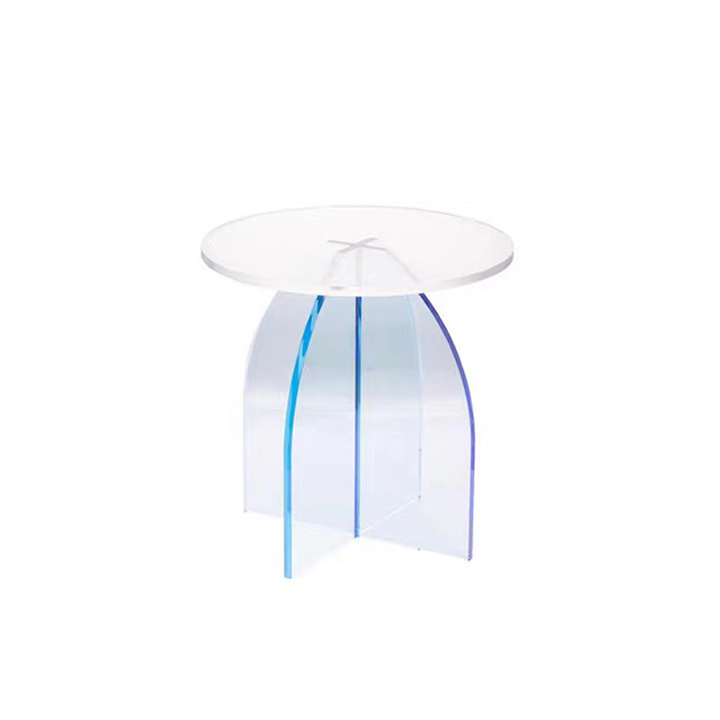 Customization Acrylic Living Room Furniture Acrylic Round Resin Glass Table Modern Luxury Coffee Tea Tv Table Home Furniture