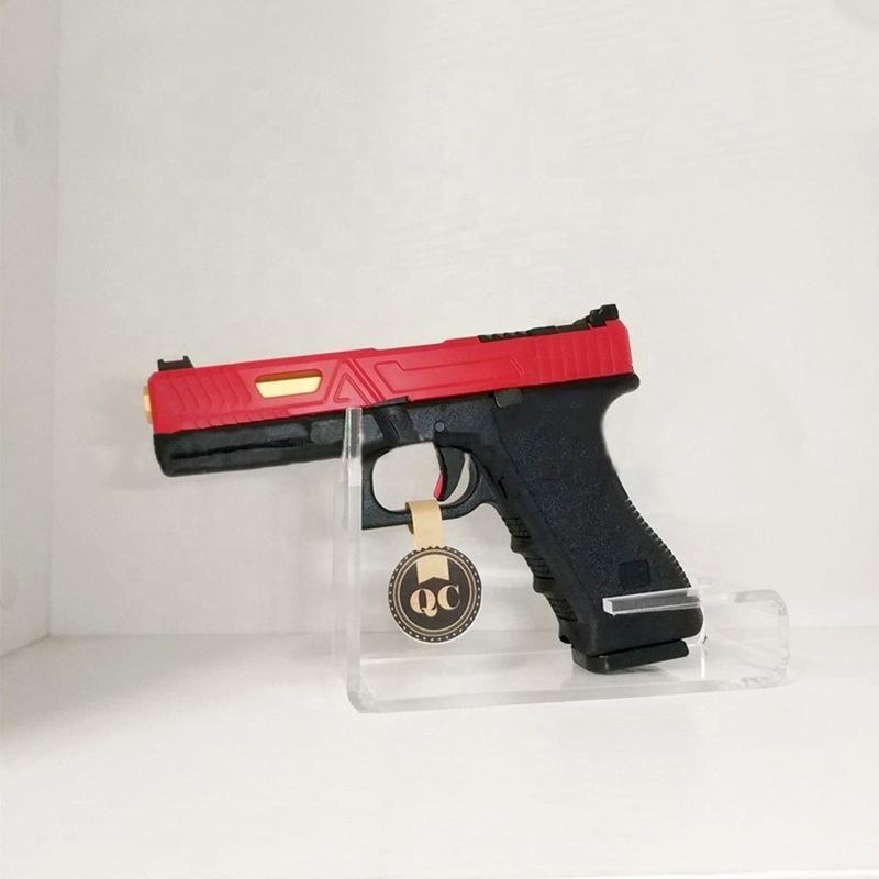 Top Quality acrylic toy gun display stand desktop plexiglass pistol model bracket transparent display stand for toy store