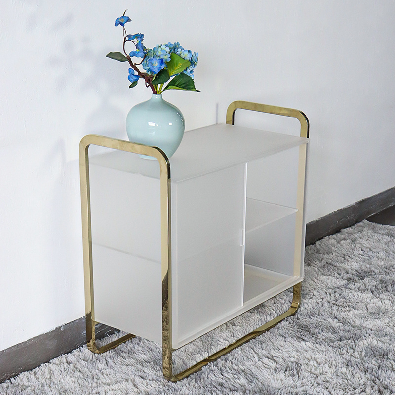 Customized style Shoe cabinet display stand transparent vertical cabinet acrylic plexiglass Women's high heel storage