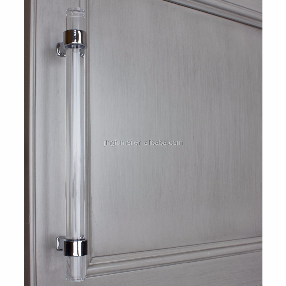 Wholesale Acrylic Door Handle Clear Wardrobe Closet Cabinet Handle Luxury Modern Acrylic Furniture Accessories