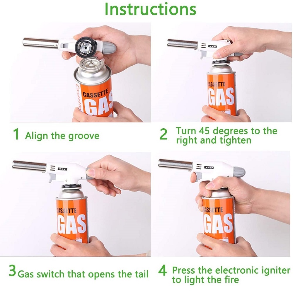 BBQ camping butane lighter cooking blow torch flame gun