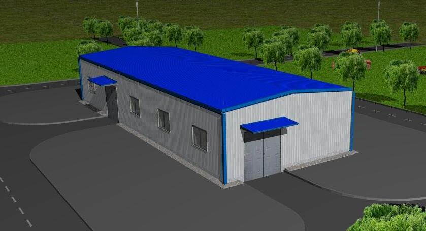 27.5Mx10.5Mx5.0M Prefab Steel Structure Building Warehouse Workshop