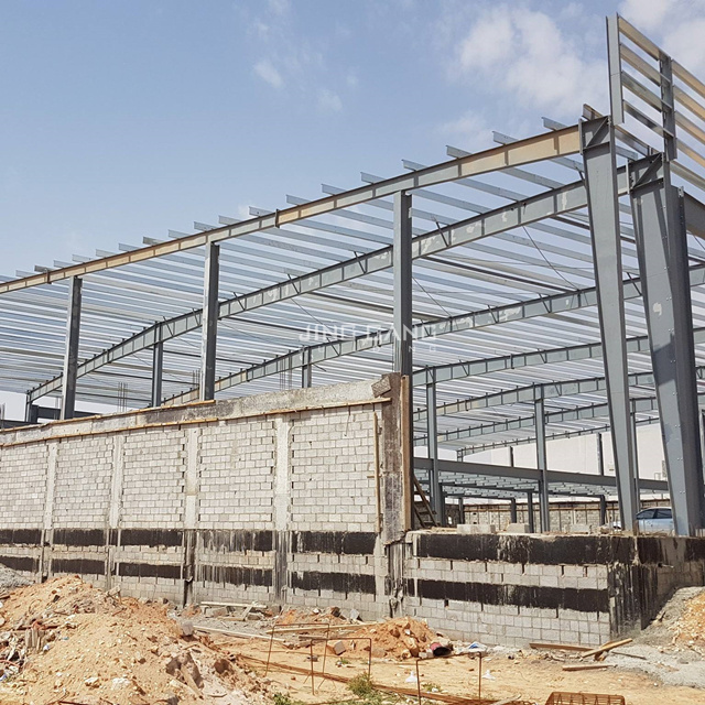 Pre Built Metal Warehouse Prefab Long Span Light Weight Metal Steel Structure Building Steel Roofing Truss