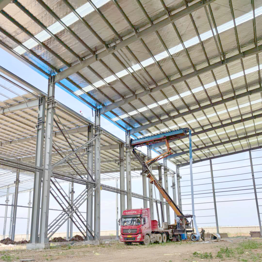 High Rise Construction Qingdao Prefabricated Warehouse Prefab Workshop Building Steel Structure