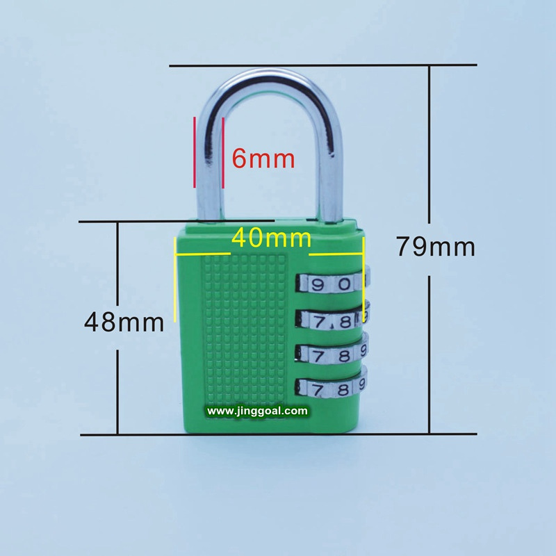 Home use 4 digit password code suitcase door combination lock