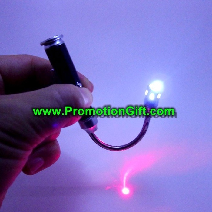 Magnet flexible tube magnetic LED flashlight red laser pointer