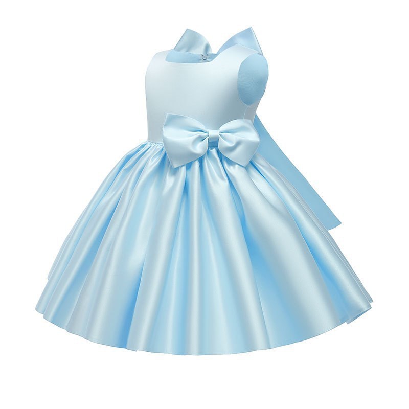 New Baby Dress Pictures Ball Gowns Children Wedding Party Bridesmaid Sleeveless Evening Dresses Girls