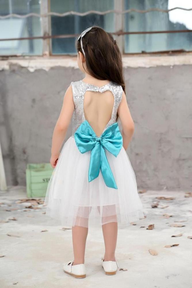 Children clothing Princess Fancy Girls party Dress Summer sequin white tulle Skirt Kids toddler Clothes Girls Dresses