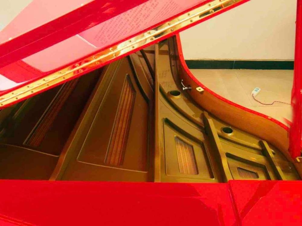 Custom Wholesales Hot-selling Concert Digital Grand Piano 9-Foot Self-playing Piano Red for Hotel Bar Villa