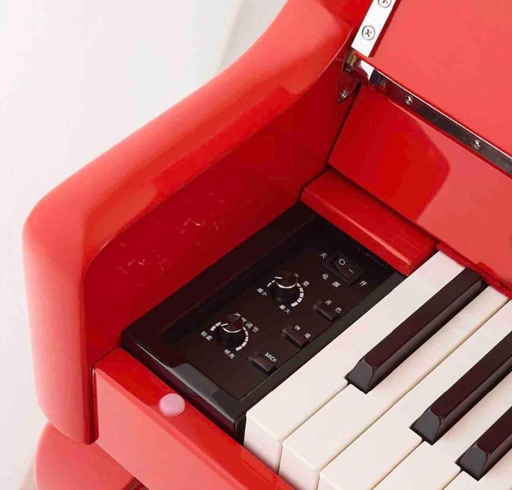 Custom Wholesales Hot-selling Concert Digital Grand Piano 9-Foot Self-playing Piano Red for Hotel Bar Villa