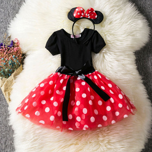 Wholesale summer 2024 custom casual toddler boutique princess birthday strap tulle dance lace baby girl Dress with head wear