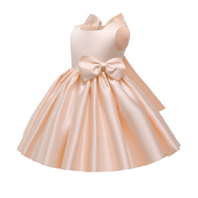 New Baby Dress Pictures Ball Gowns Children Wedding Party Bridesmaid Sleeveless Evening Dresses Girls