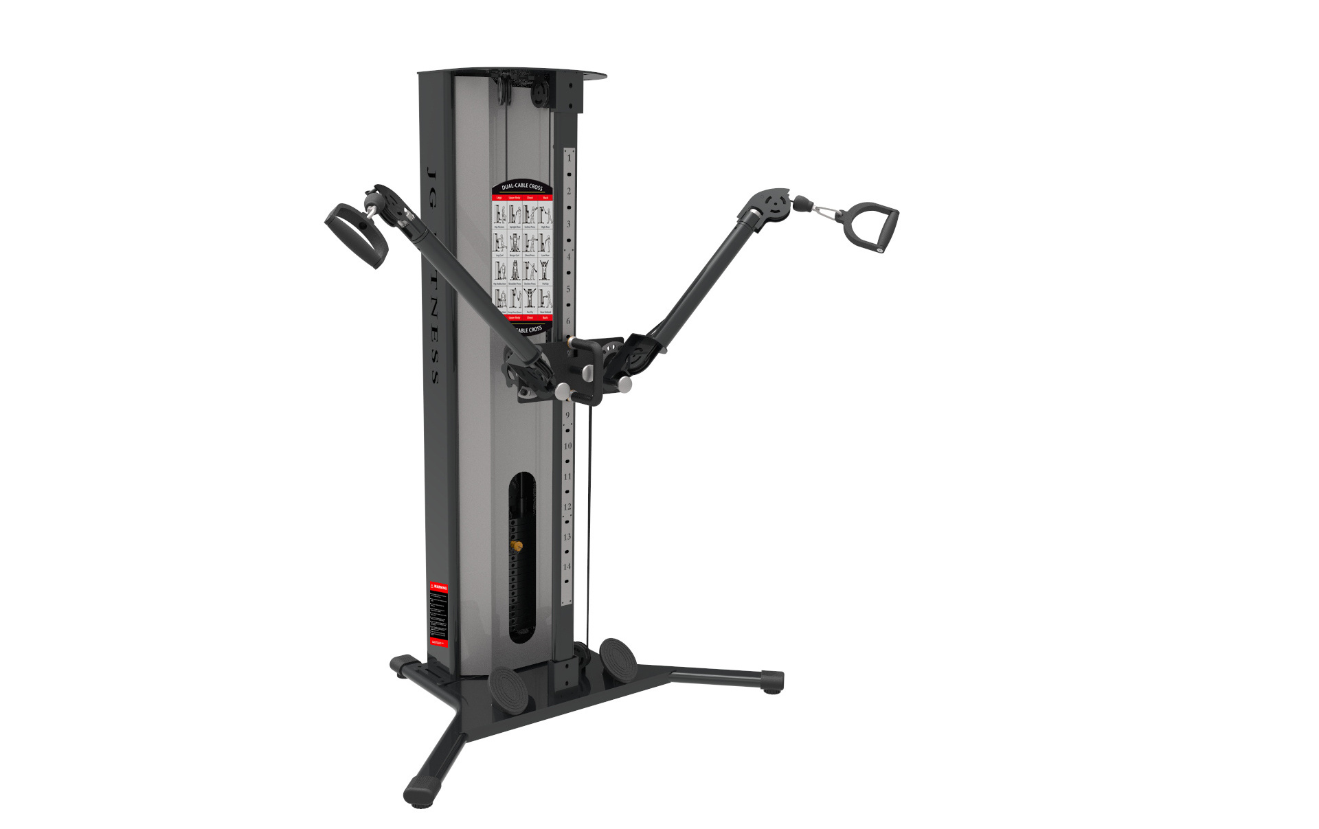 home gym fitness dual cable pulley machine