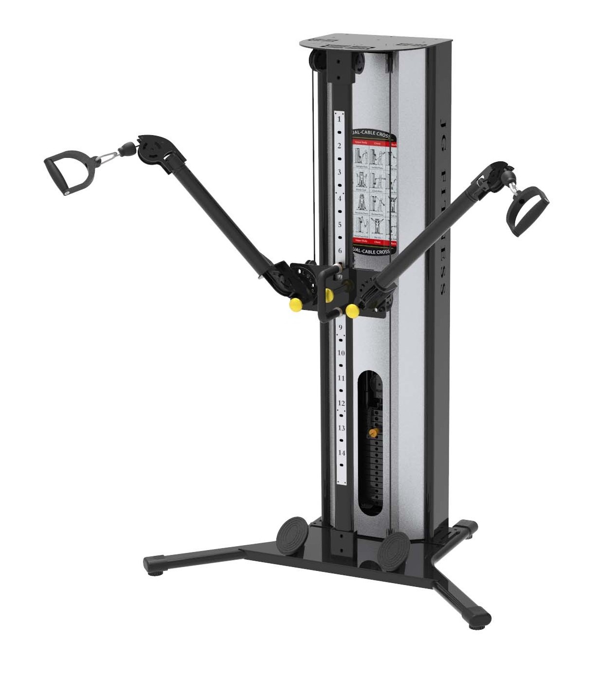 home gym fitness dual cable pulley machine