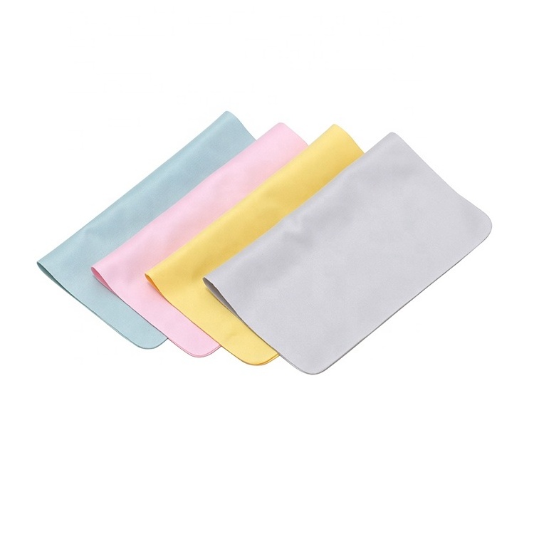 Customized size 15*18cm microfiber cleaning cloth for glasses custom microfiber cloth