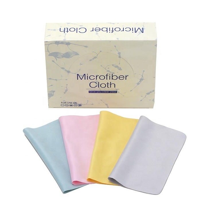 Customized size 15*18cm microfiber cleaning cloth for glasses custom microfiber cloth