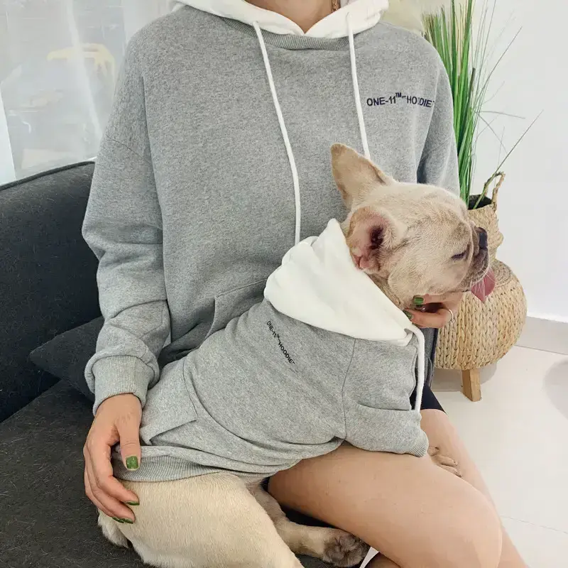 Factory wholesale pet hoodie matching owner dog large cartoon superman pet size hoodie for Persian Cat Teddy Dog Cat Bichon