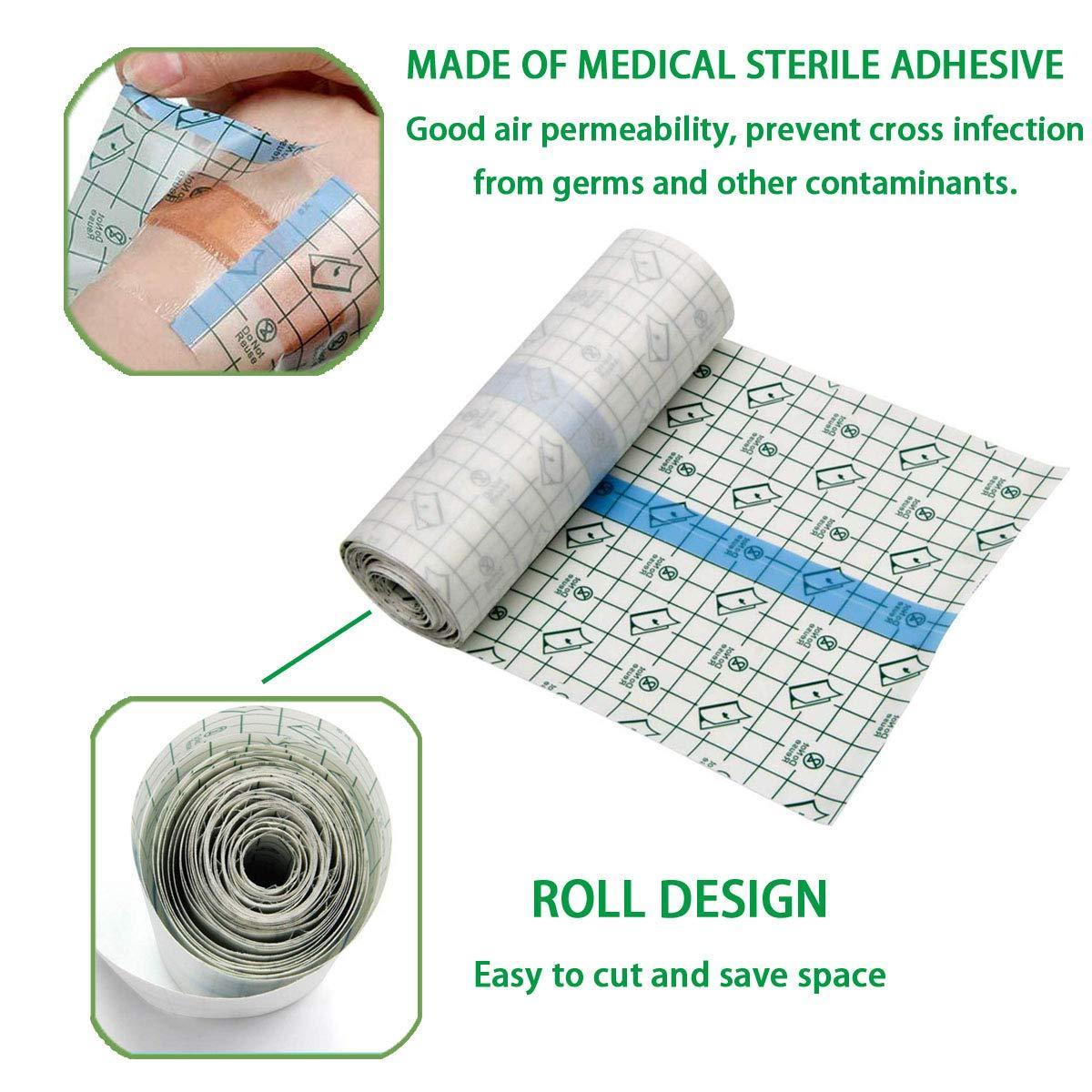 Transparent PU Tattoo Film Waterproof Wound Dressing Roll Hypoallergenic Elastic Stretch Surgical Bandage Medical Tape