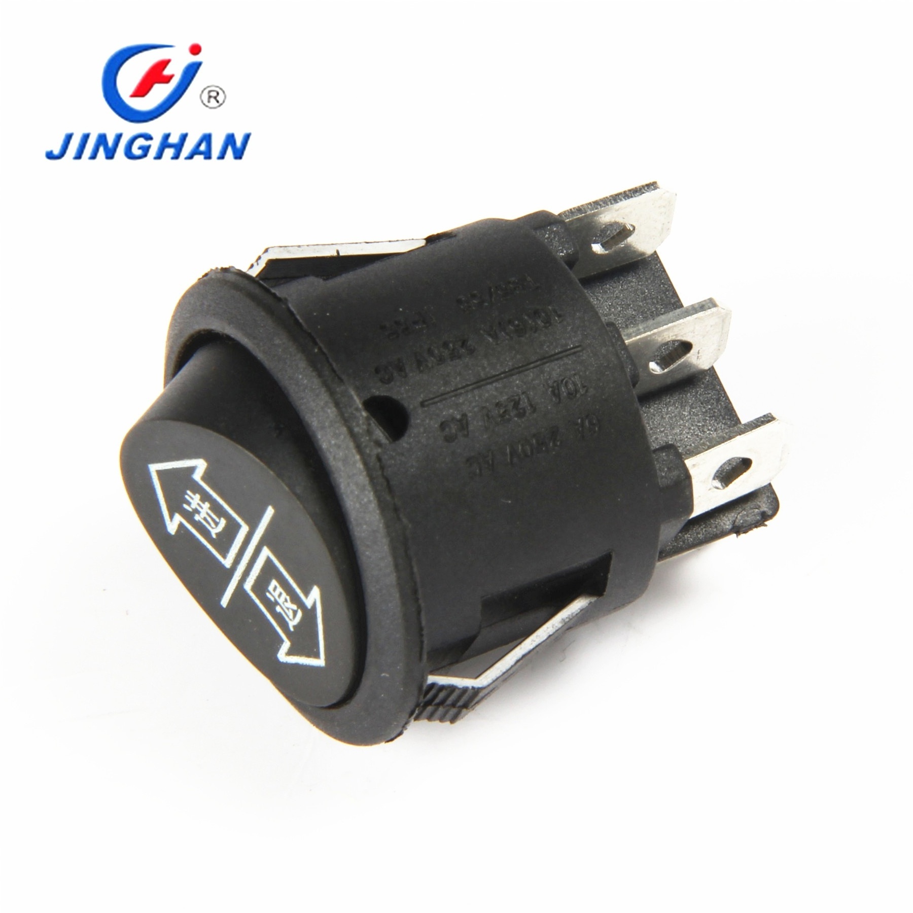 JINGHAN Dia 22mm 6 pin ON-OFF 6a 250v 10a 125v DPST round rocker switch t105 55