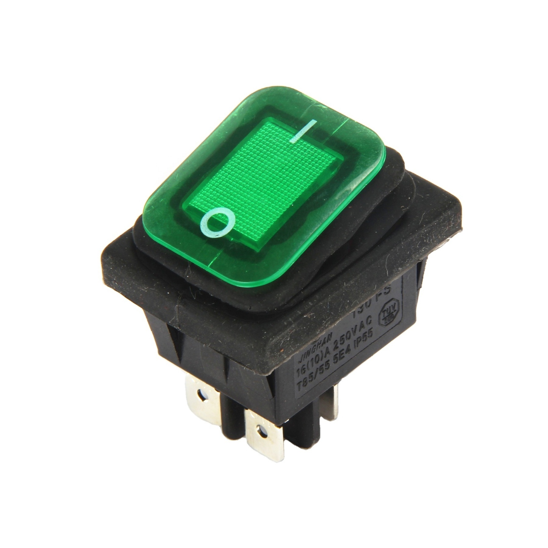 Waterproof 3 position switch T105 55 6 pins ON OFF ON illumined rocker switch