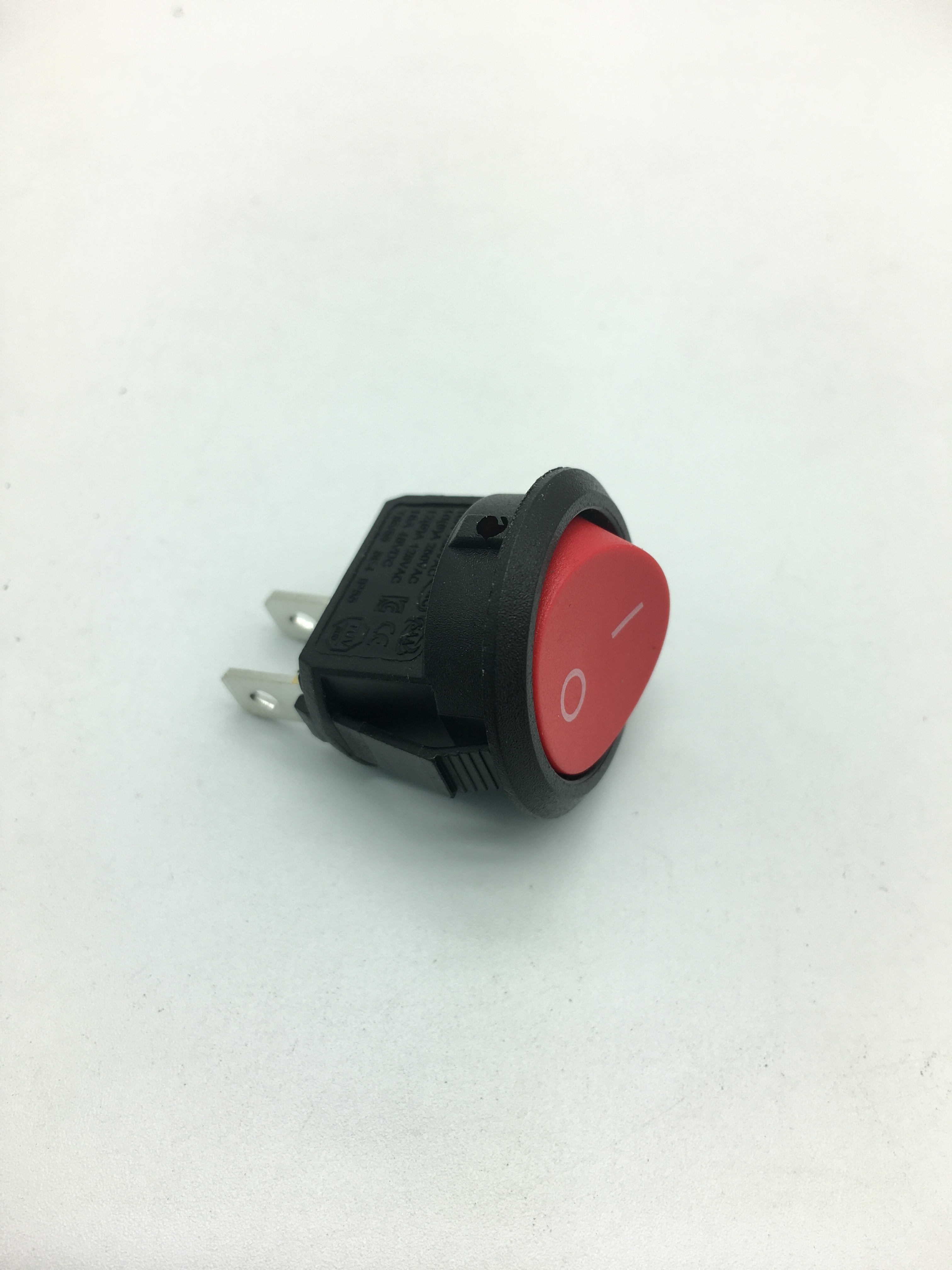 China manufacturers 23mm Green top button switch 6A 250VAC 2pin kcd1 round ON OFF rocker switch t85