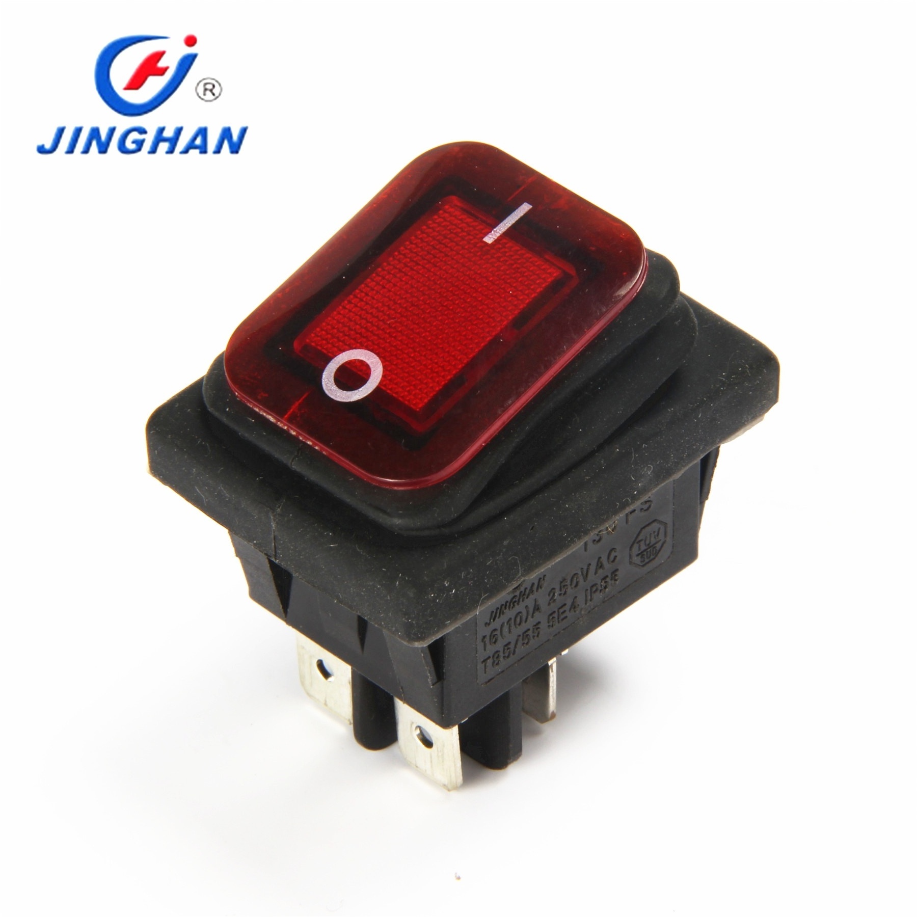 Waterproof 3 position switch T105 55 6 pins ON OFF ON illumined rocker switch