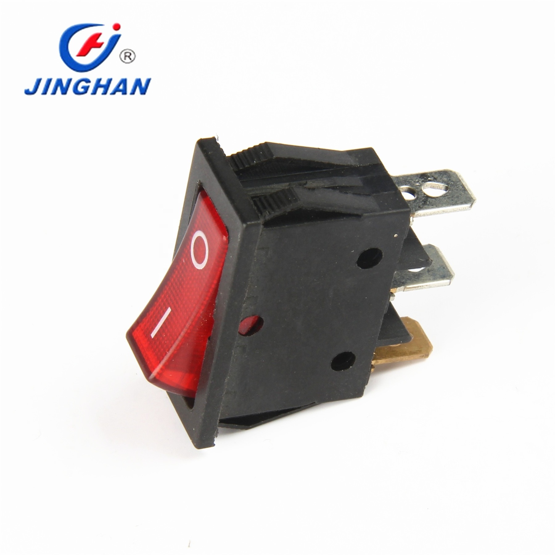 High quality KCD3-102/N 16a 250v SPST red led light rocker switch t105 55 Illuminate Rocker Switch