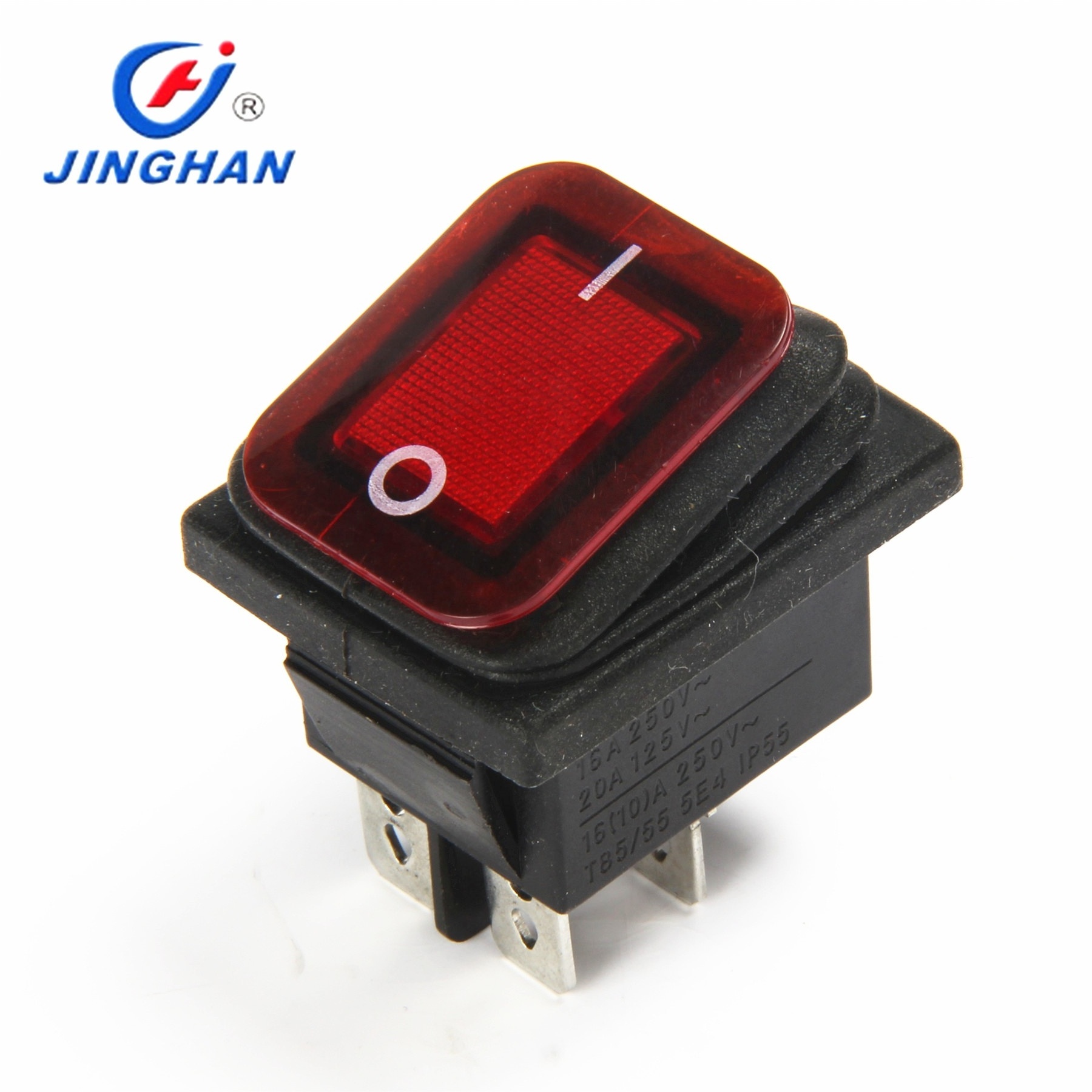 Waterproof 3 position switch T105 55 6 pins ON OFF ON illumined rocker switch