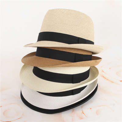 Wholesale customization fashion men straw fedora personalized straw hat straw cowboy hats