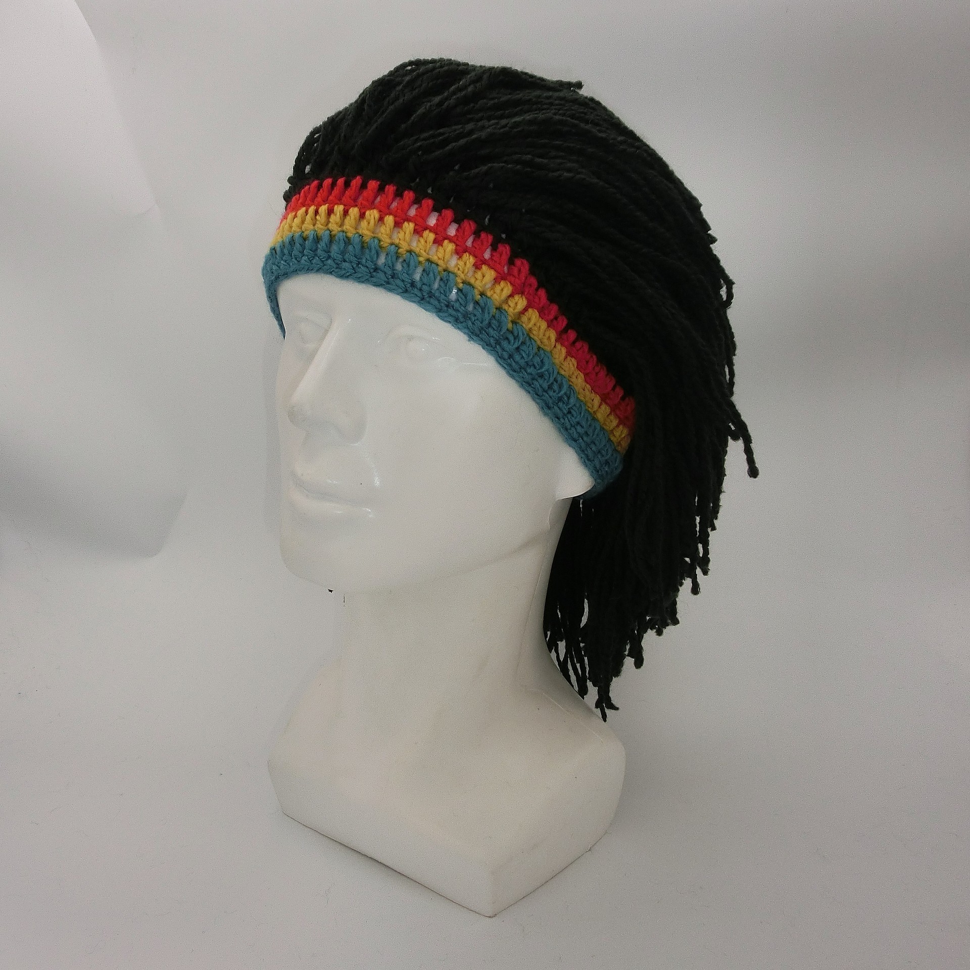 Hot Sale Halloween Creative Reggae Savage Hair Thread Wig  Funny Rasta  Knitted Hat