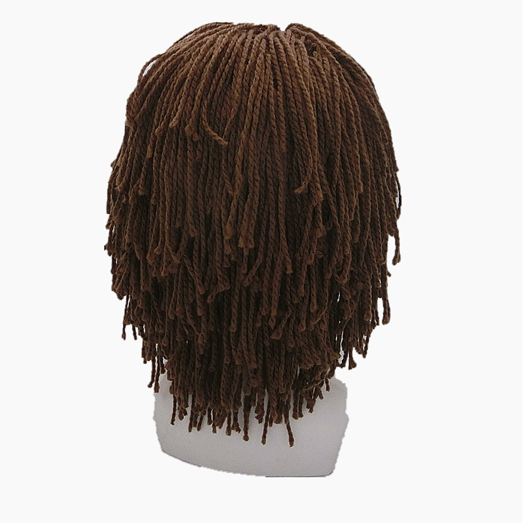 Hot Sale Halloween Creative Reggae Savage Hair Thread Wig  Funny Rasta  Knitted Hat