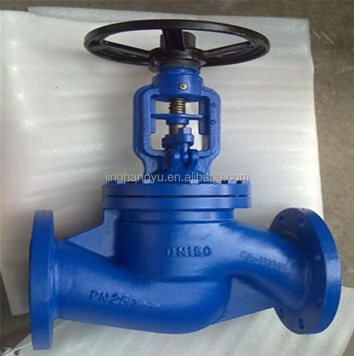 Specialized production High quality cast iron flange end bellow seal globe valve