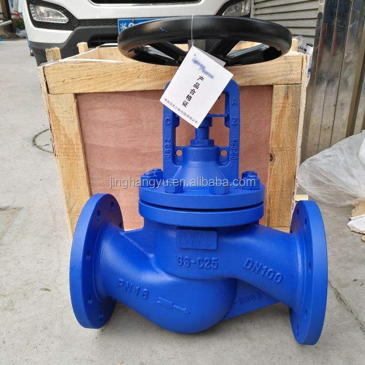 Specialized production High quality cast iron flange end bellow seal globe valve