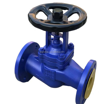 Specialized production High quality cast iron flange end bellow seal globe valve