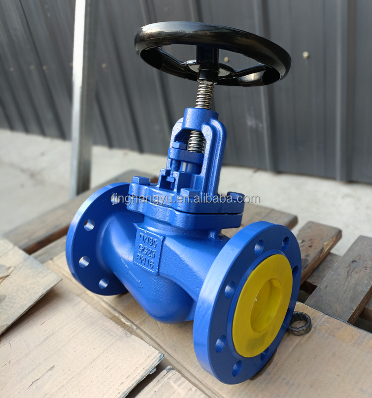 Specialized production High quality cast iron flange end bellow seal globe valve