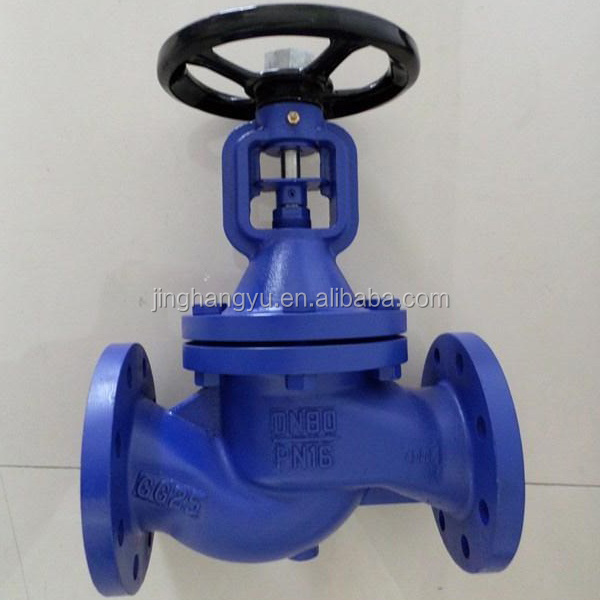 Specialized production High quality cast iron flange end bellow seal globe valve