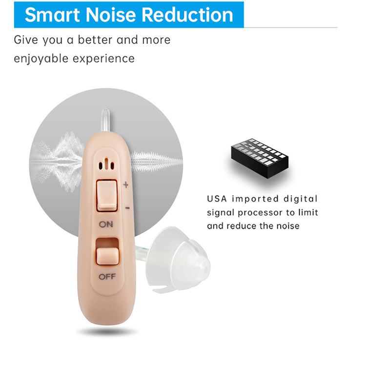 Sound Enhancer Rechargeable BTE Digital Hearing Aids Aide Auditive